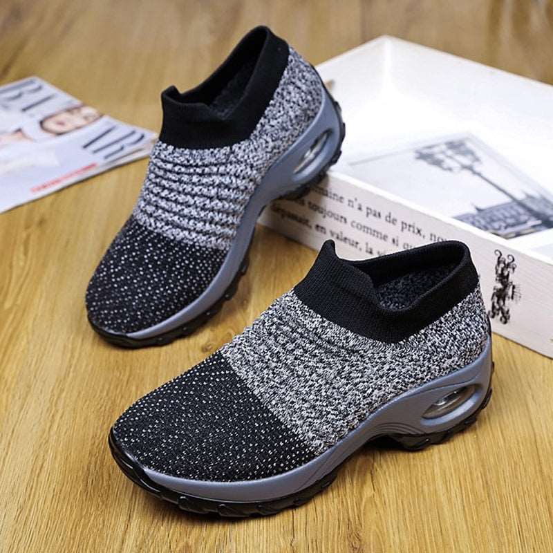 2022 Women's Running Shoes Breathable Mesh Lightweight Sports Shoes Non-slip Casual Air Cushion Shoes Women's Vulcanized Shoes