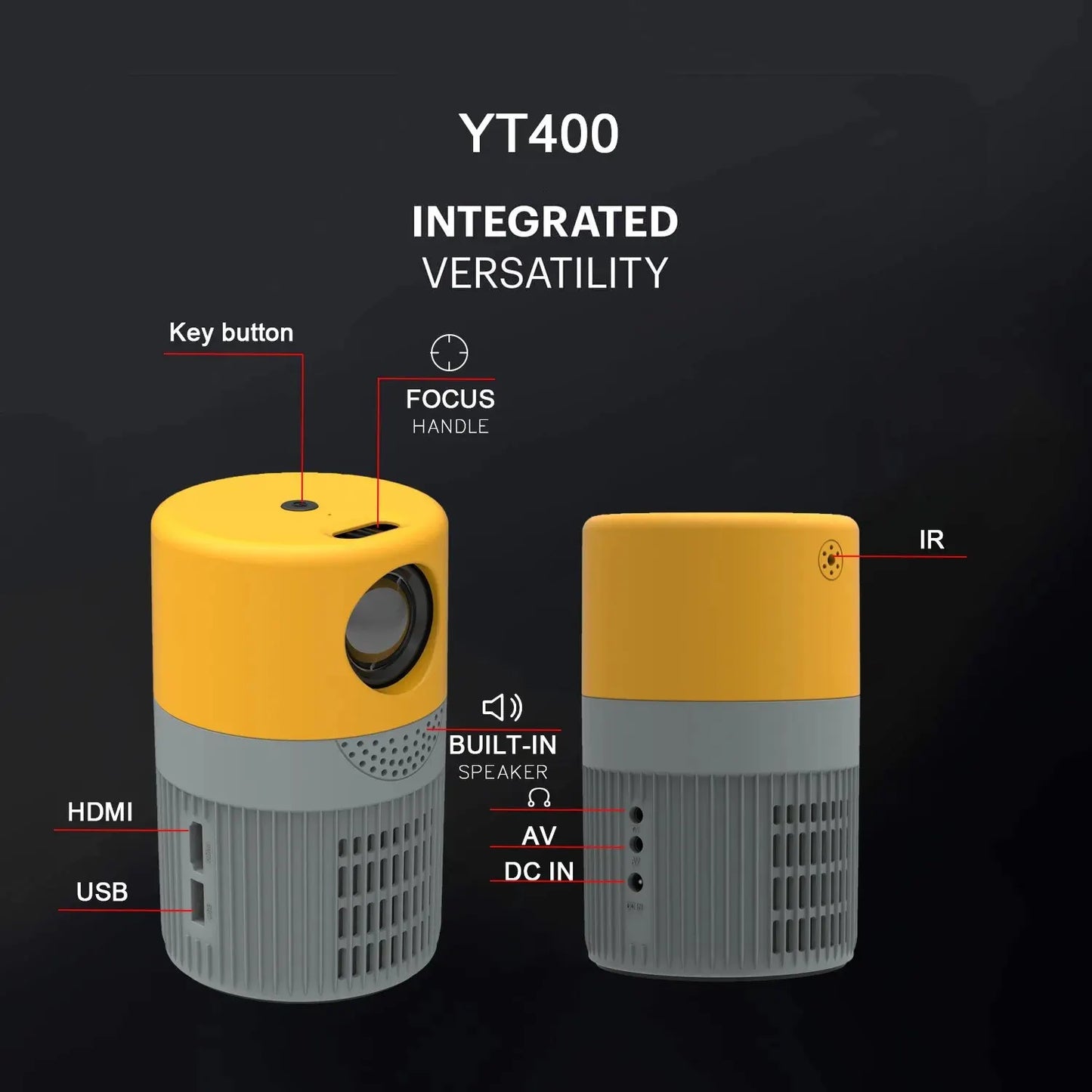 P400 YT400 Portable Mini Projector