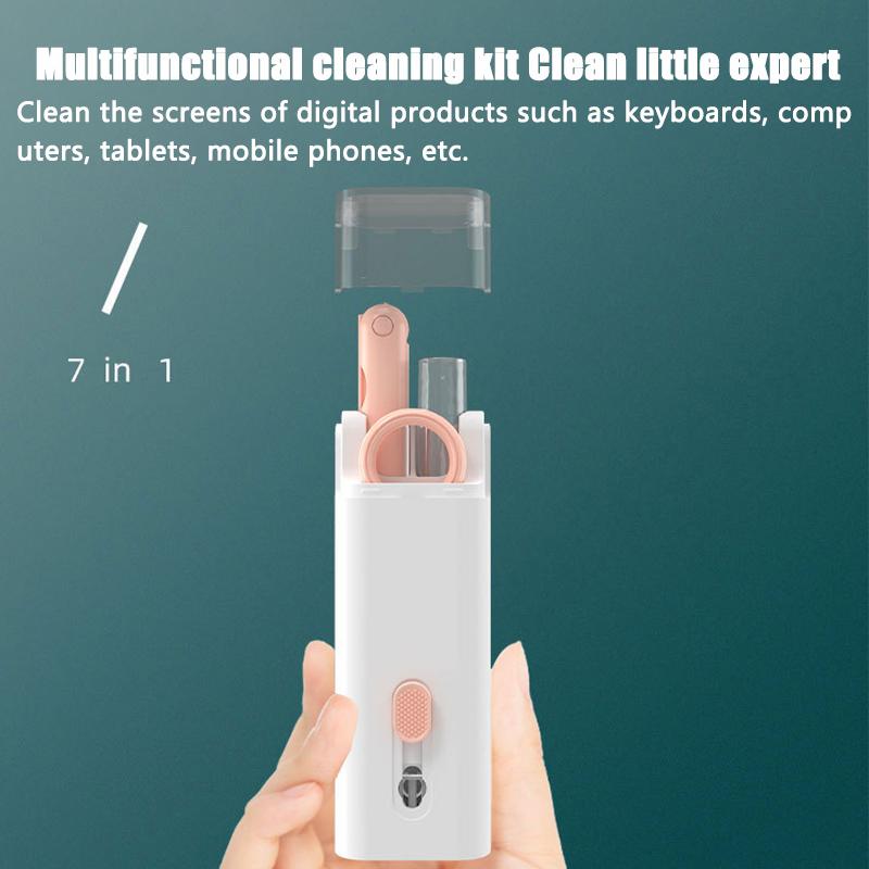 7-in-1 Multi-function Bluetooth-compatible Headset Cleaning Pen Portable Earbuds Cleaner Kit For Computer Mobile Phone