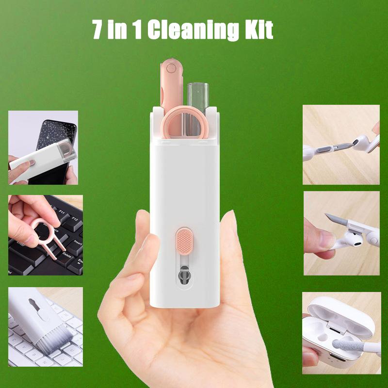 7-in-1 Multi-function Bluetooth-compatible Headset Cleaning Pen Portable Earbuds Cleaner Kit For Computer Mobile Phone