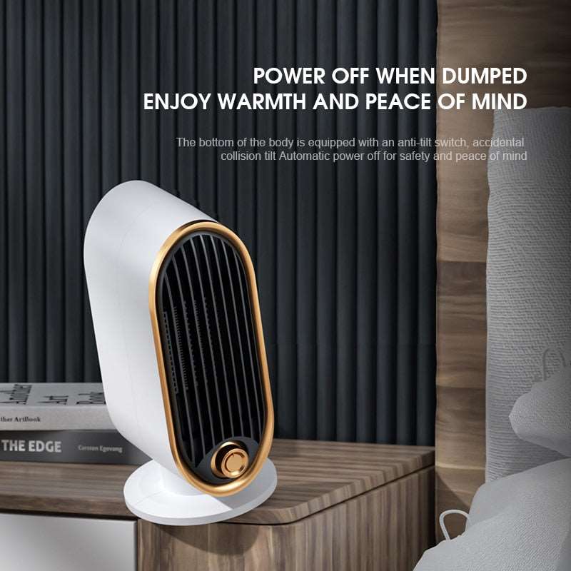 800W Electric Heater Portable Desktop Fan Heater PTC Ceramic Heating Warm Air Blower Home Office Warmer Machine for Winter