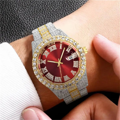 Hip Hop Watch Male Watch Luxury Water Proof Brand Watches Stainless Steel Round Clock Men Quartz Wristwatches Gift Boyfriend