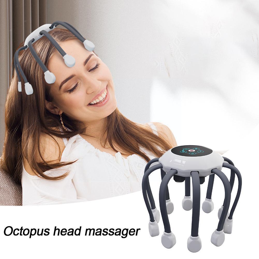 Automatic Octopus Massager Scalp Kneading And Relaxing Scratcher Vibration Gifts Hair Stimulation Therapeutic Z6n1