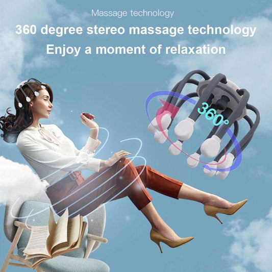 Automatic Octopus Massager Scalp Kneading And Relaxing Scratcher Vibration Gifts Hair Stimulation Therapeutic Z6n1