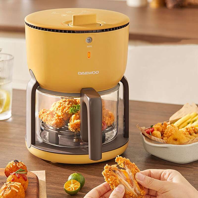 Air Fryer Electric Oven Portable 2L Oil Free Air Fryer High Quality Borosilicate Glass Roast Chicken Kitchen Appliances