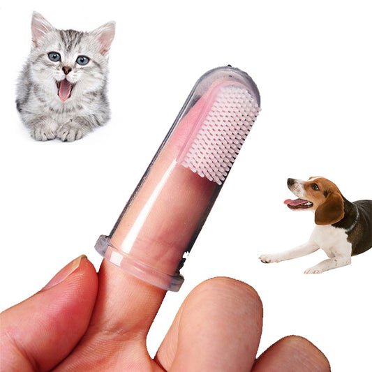 Soft Pet Finger Toothbrush Teddy Dog Brush Addition Bad Breath Teeth Care Dog Accessories Dog Cat Cleaning Supplies