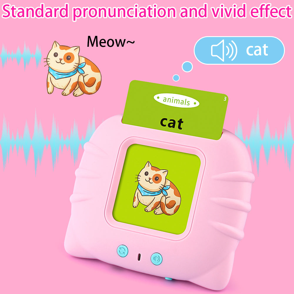 Kids Electronic Cognitive Cards Talking Flash Cards Audio Books Flashcards for Learn English Words Study Toys Game for Girl Boy