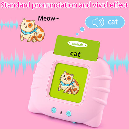 Kids Electronic Cognitive Cards Talking Flash Cards Audio Books Flashcards for Learn English Words Study Toys Game for Girl Boy