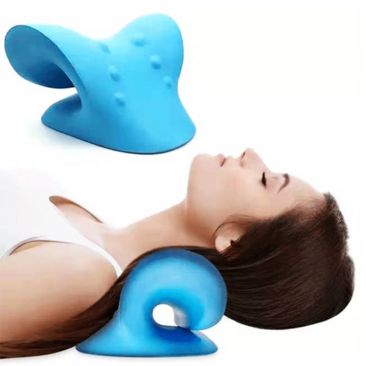 Neck Shoulder Stretcher Massage Pillow Relaxer Cervical Traction Device for Pain Relief Cervical Spine Alignment