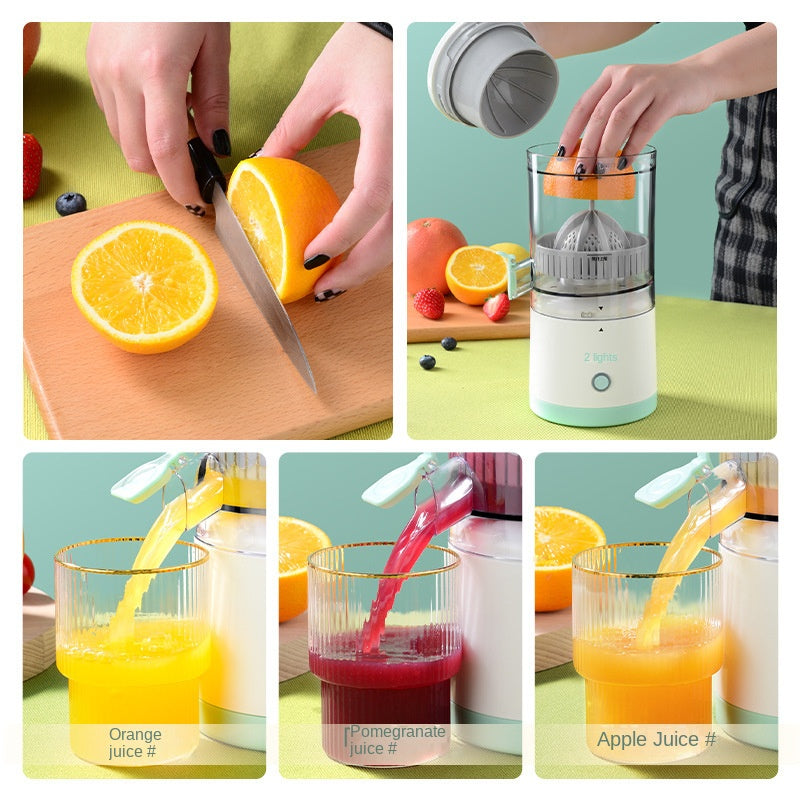 Portable Juicer Household Fruit Machine USB Charging Visual Juice Separator Orange Squeezer