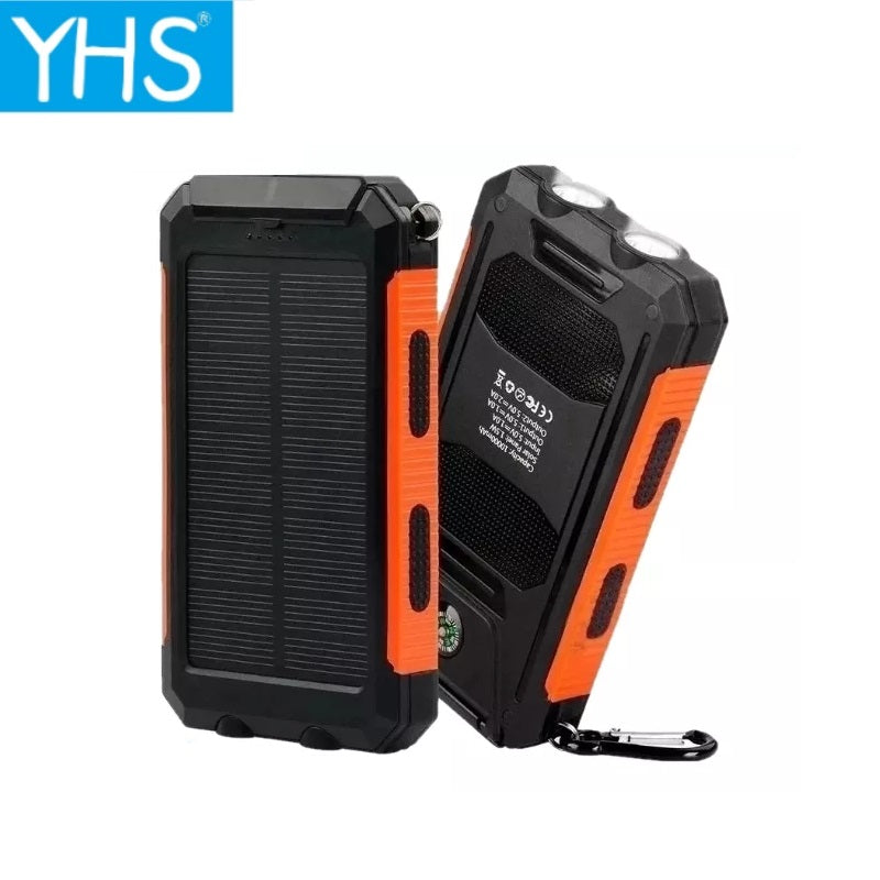 Solar Power Bank 100000mAh Portable Charging Powerbank External Battery Charger Powerbank 100000mAh for All Smartphones