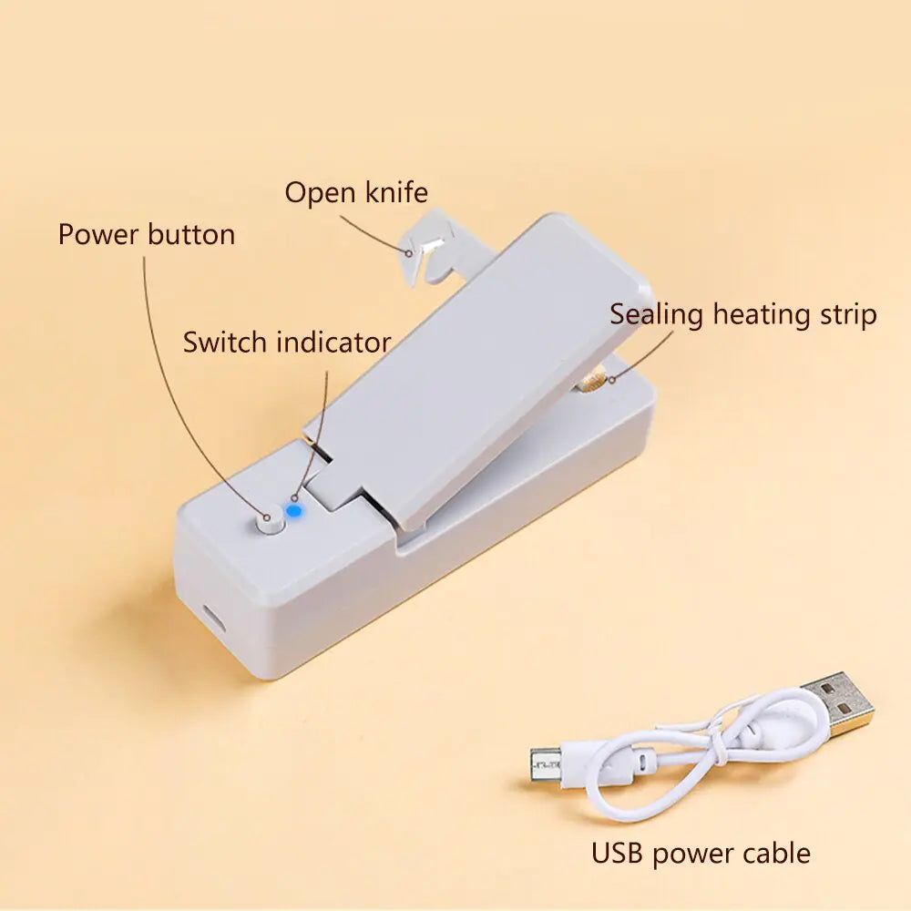 2 في 1 سدادة حقيبة صغيرة قابلة للشحن عبر USB