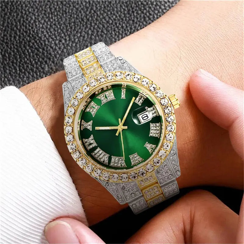 Hip Hop Watch Male Watch Luxury Water Proof Brand Watches Stainless Steel Round Clock Men Quartz Wristwatches Gift Boyfriend