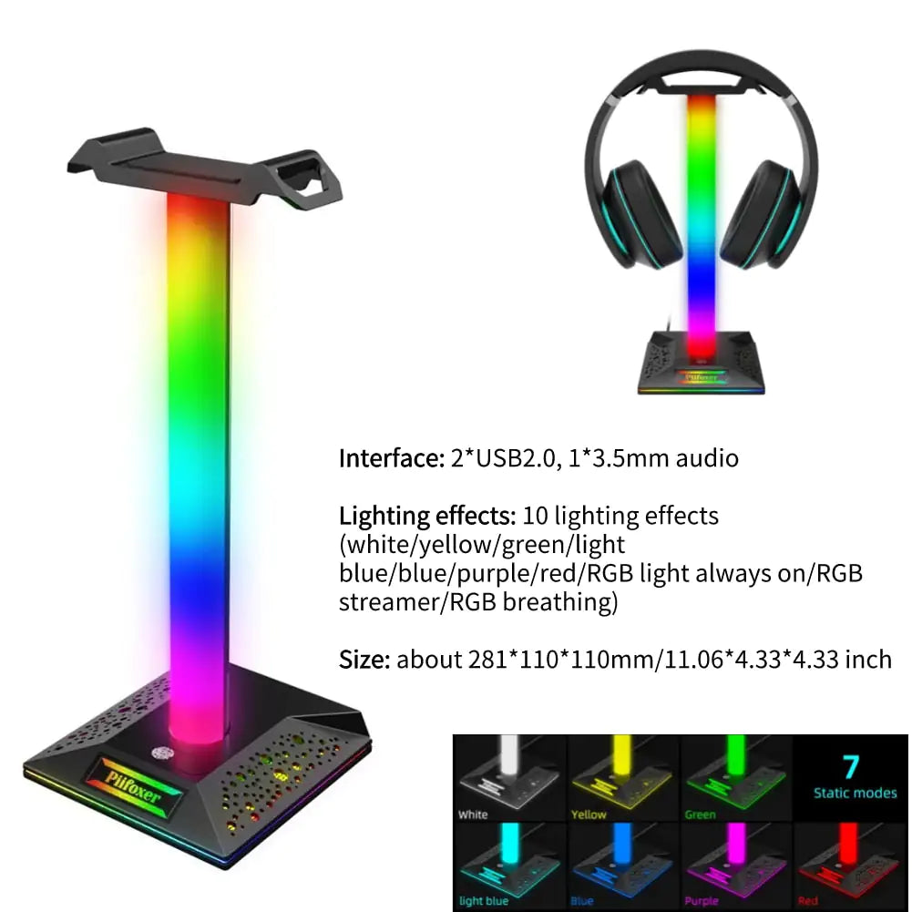 حامل سماعة رأس للألعاب RGB